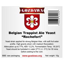 Drożdże górnej fermentacji Gozdawa Belgian Trappist Ale (Rochefort)